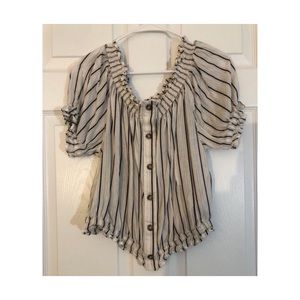 Striped Off the Shoulder Top